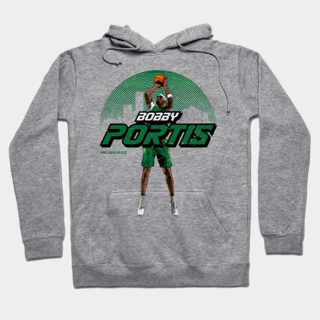 Bobby Portis Milwaukee Skyline Hoodie by MASTER_SHAOLIN